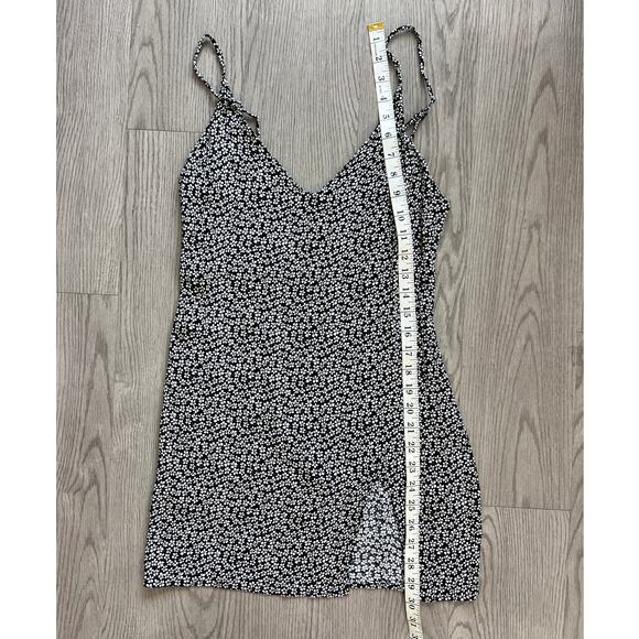 REFORMATION Marlowe Ditsy Floral Print Black & White Mini Dress Slip Dress - Picture 8 of 8